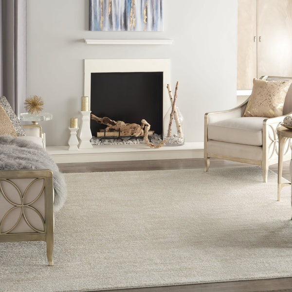 HomeRoots 7' X 10' Beige and Ivory Area Rug - Stylish Low-Pile Indoor/Outdoor Rug for All Décor Styles 479508