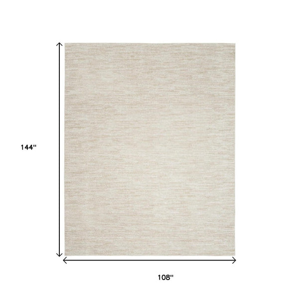 HomeRoots 9' X 12' Beige and Ivory Area Rug - Durable, Stylish Indoor/Outdoor Addition for Any Space 479512