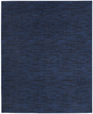 Homeroots 10' X 14' Midnight Blue Stain Resistant Indoor Outdoor Area Rug  Polypropylene 479513