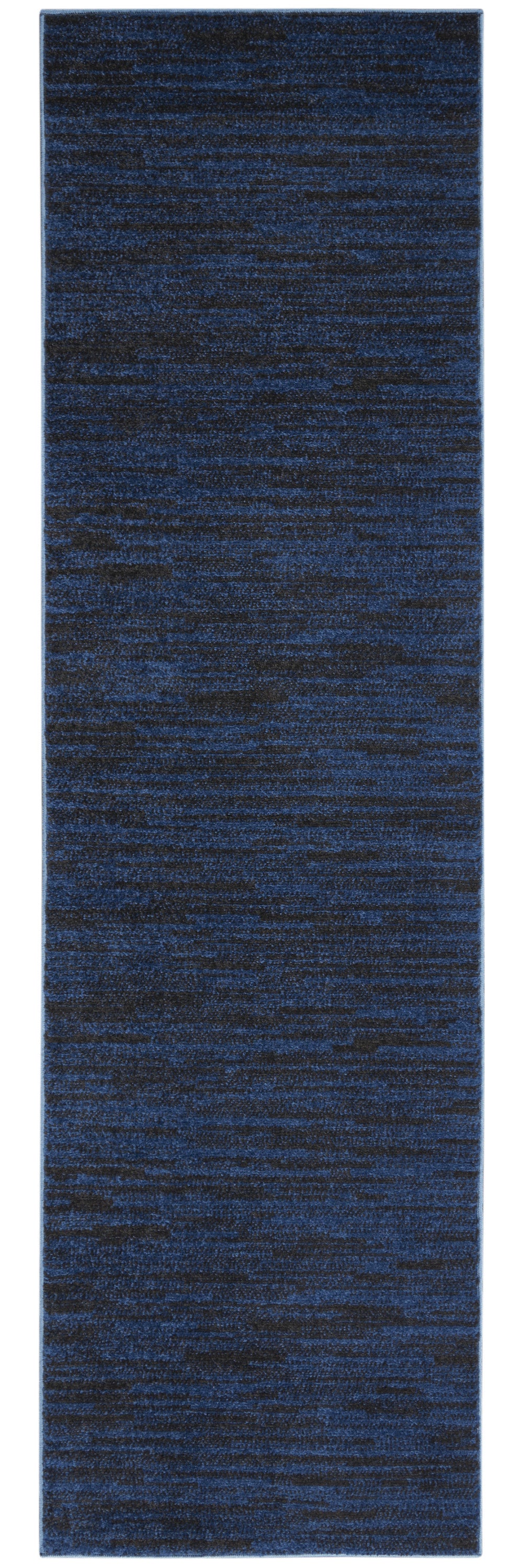 Homeroots 10' Midnight Blue Indoor Outdoor Runner Rug  Polypropylene 479515