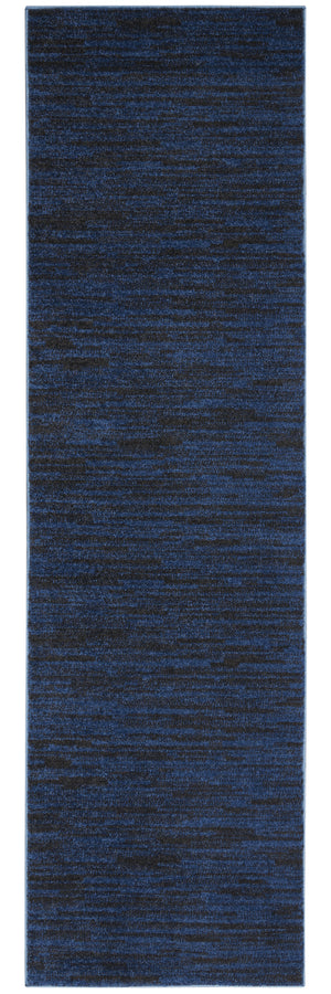 Homeroots 10' Midnight Blue Indoor Outdoor Runner Rug  Polypropylene 479515