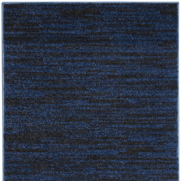 Homeroots 10' Midnight Blue Indoor Outdoor Runner Rug  Polypropylene 479515