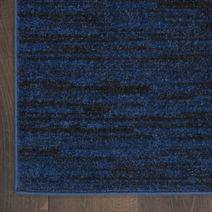 Homeroots 10' Midnight Blue Indoor Outdoor Runner Rug  Polypropylene 479515