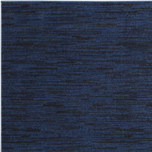 Homeroots 5' X 7' Midnight Blue Stain Resistant Indoor Outdoor Area Rug  Polypropylene 479518