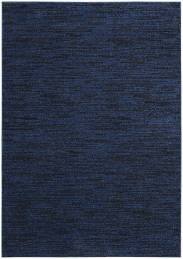Homeroots 5' X 7' Midnight Blue Stain Resistant Indoor Outdoor Area Rug  Polypropylene 479518