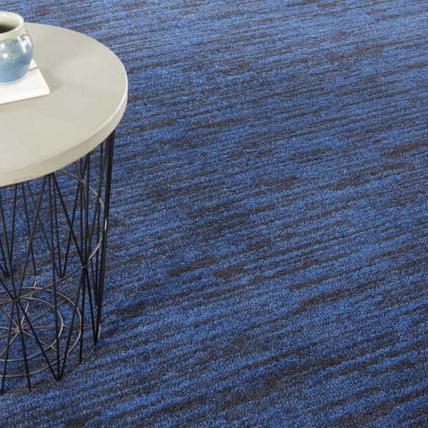 Homeroots 7' Midnight Blue Square Indoor Outdoor Area Rug  Polypropylene 479520