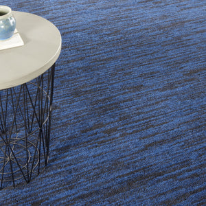 HomeRoots 7' Midnight Blue Square Area Rug - Durable Indoor/Outdoor Style with Stain Resistance & Easy Care 479520