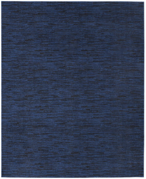 Homeroots 8' X 10' Midnight Blue Stain Resistant Indoor Outdoor Area Rug  Polypropylene 479523