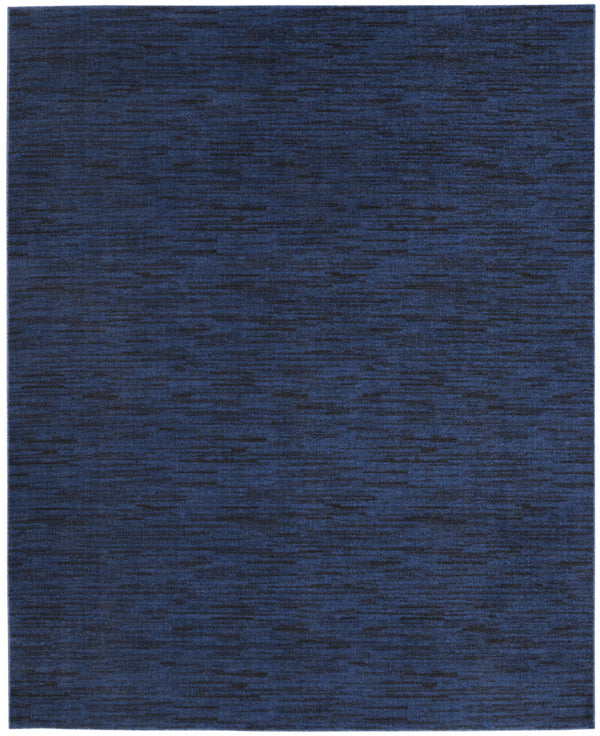 Homeroots 8' X 10' Midnight Blue Stain Resistant Indoor Outdoor Area Rug  Polypropylene 479523