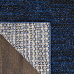 HomeRoots 8' X 10' Midnight Blue Stain-Resistant Indoor/Outdoor Rug for Stylish, High-Traffic Spaces 479523
