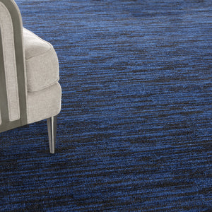 Homeroots 9' Midnight Blue Square Stain Resistant Indoor Outdoor Area Rug  Polypropylene 479524