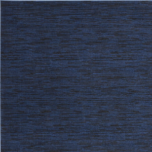 Homeroots 9' Midnight Blue Square Stain Resistant Indoor Outdoor Area Rug  Polypropylene 479524