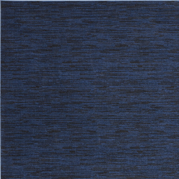 Homeroots 9' Midnight Blue Square Stain Resistant Indoor Outdoor Area Rug  Polypropylene 479524