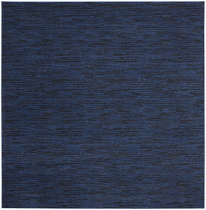 HomeRoots 9' Blue Square Indoor Outdoor Area Rug - Durable, Stylish, Easy-Clean Design for High-Traffic Spaces 479524