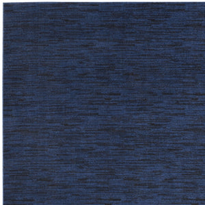 HomeRoots 9' X 12' Midnight Blue Stain Resistant Area Rug - Durable, Stylish & Easy to Clean for Indoors/Outdoors 479525