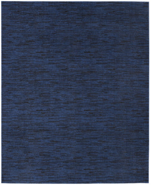 HomeRoots 9' X 12' Midnight Blue Stain Resistant Area Rug - Durable, Stylish & Easy to Clean for Indoors/Outdoors 479525