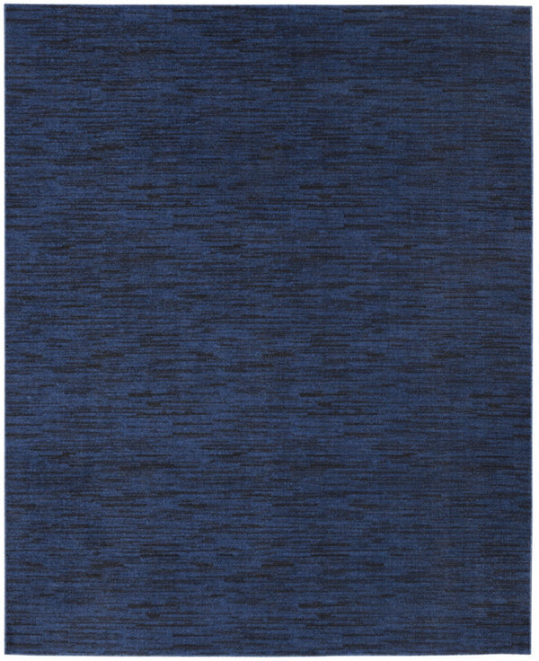 HomeRoots 9' X 12' Midnight Blue Stain Resistant Area Rug - Durable, Stylish & Easy to Clean for Indoors/Outdoors 479525