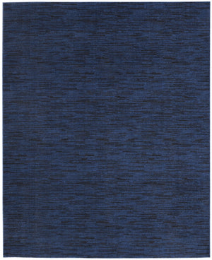 HomeRoots 9' X 12' Midnight Blue Stain Resistant Area Rug - Durable, Stylish & Easy to Clean for Indoors/Outdoors 479525