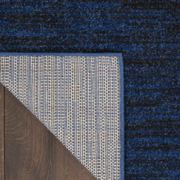 HomeRoots 9' X 12' Midnight Blue Stain Resistant Area Rug - Durable, Stylish & Easy to Clean for Indoors/Outdoors 479525