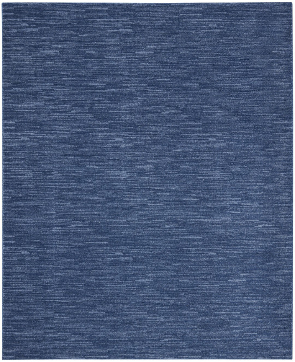 HomeRoots 10' Blue Indoor Outdoor Area Rug - Versatile Low-Pile Design, Durable, Easy-Care for High-Traffic Spaces 479526