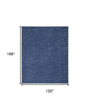 Homeroots 10' X 14' Blue Indoor Outdoor Area Rug   479526