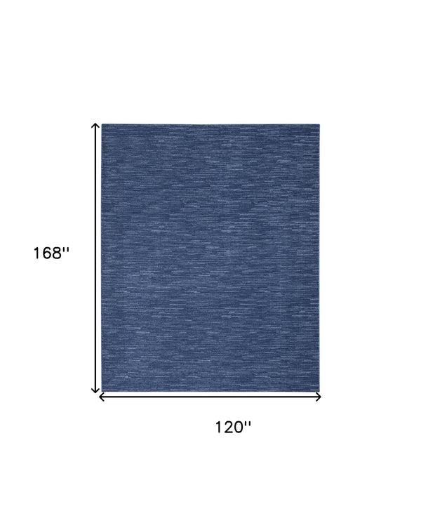 Homeroots 10' X 14' Blue Indoor Outdoor Area Rug   479526