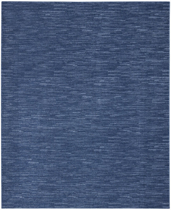 HomeRoots 10' Blue Indoor Outdoor Area Rug - Versatile Low-Pile Design, Durable, Easy-Care for High-Traffic Spaces 479526