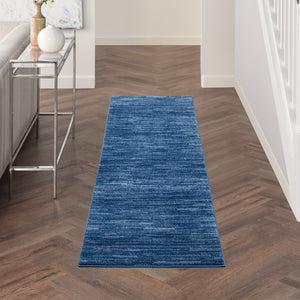 Homeroots 10' Blue Non Skid Indoor Outdoor Runner Rug  Polypropylene 479528