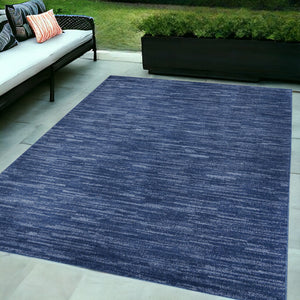 Homeroots 5' X 7' Blue Non Skid Indoor Outdoor Area Rug  Polypropylene 479532