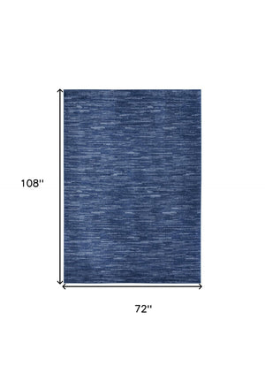 HomeRoots 6' X 9' Blue Indoor Outdoor Area Rug - Durable, Stylish, and Easy-Clean Comfort for Every Space 479533