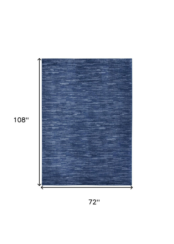 HomeRoots 6' X 9' Blue Indoor Outdoor Area Rug - Durable, Stylish, and Easy-Clean Comfort for Every Space 479533