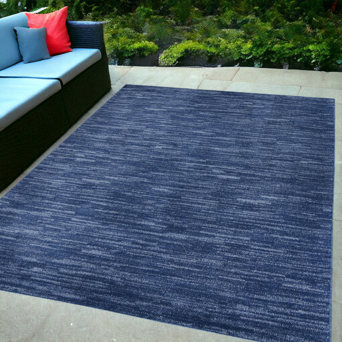 Homeroots 6' X 9' Blue Indoor Outdoor Area Rug  Polypropylene 479533