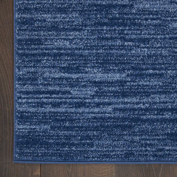 Homeroots 7' Square Blue Stain Resistant Indoor Outdoor Area Rug  Polypropylene 479534
