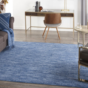 HomeRoots 7' Square Navy Blue Stain Resistant Area Rug - Durable, Versatile for Indoor & Outdoor Use, Easy Care 479534
