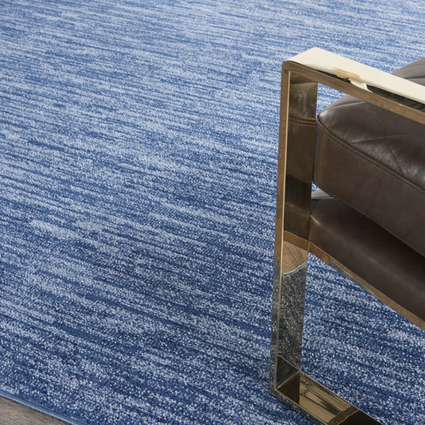 HomeRoots 7' Square Navy Blue Stain Resistant Area Rug - Durable, Versatile for Indoor & Outdoor Use, Easy Care 479534