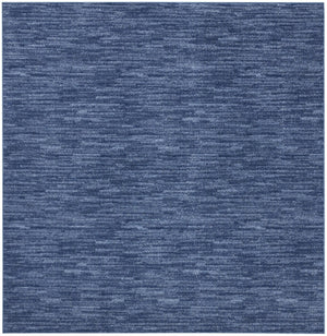 HomeRoots 7' Square Navy Blue Stain Resistant Area Rug - Durable, Versatile for Indoor & Outdoor Use, Easy Care 479534
