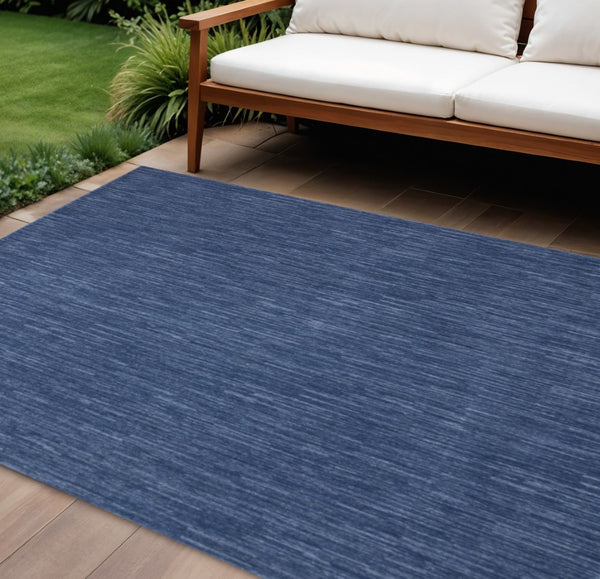HomeRoots 8' X 10' Blue Indoor Outdoor Area Rug - Durable, Low-Maintenance Soft Rug for Home & Patio Spaces 479538