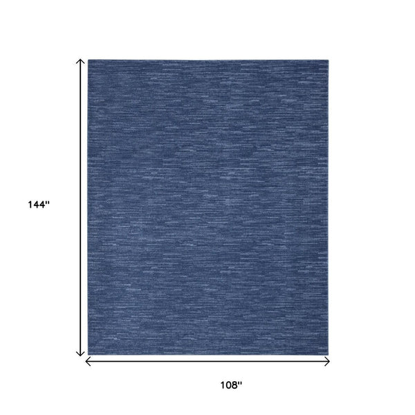 HomeRoots 9' Blue Indoor Outdoor Area Rug - Durable, Pet-Friendly, Versatile for Patios, Living Rooms & More! 479542