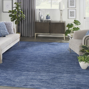 HomeRoots 9' Blue Indoor Outdoor Area Rug - Durable, Pet-Friendly, Versatile for Patios, Living Rooms & More! 479542