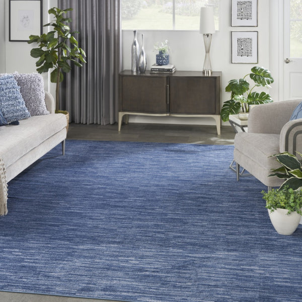 HomeRoots 9' Blue Indoor Outdoor Area Rug - Durable, Pet-Friendly, Versatile for Patios, Living Rooms & More! 479542