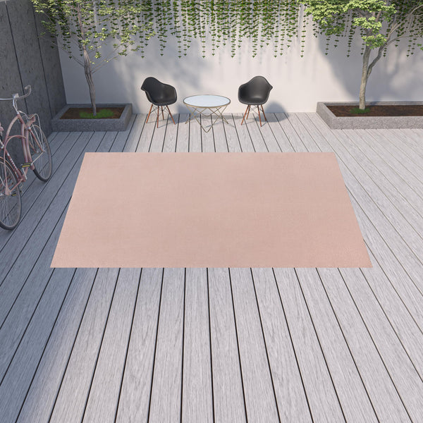 Homeroots 10' X 14' Pink Non Skid Indoor Outdoor Area Rug  Polypropylene 479545