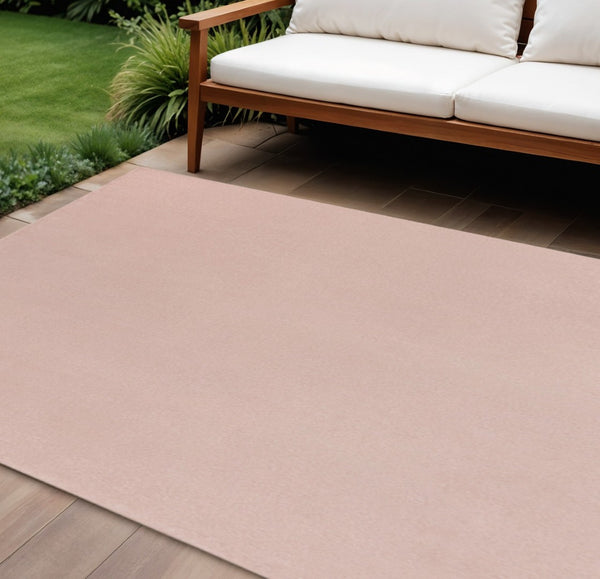 HomeRoots 6' X 9' Pink Area Rug - Versatile Indoor/Outdoor Low-Pile Design for Stylish Spaces & Easy Care 479557