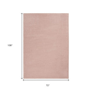 HomeRoots 6' X 9' Pink Area Rug - Versatile Indoor/Outdoor Low-Pile Design for Stylish Spaces & Easy Care 479557