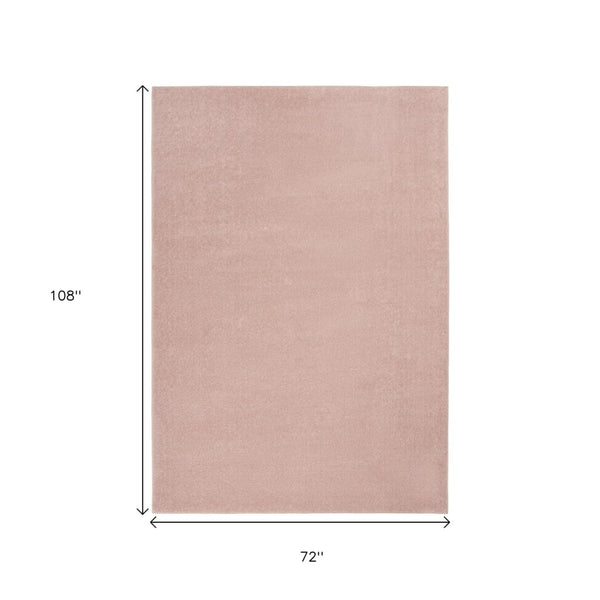 HomeRoots 6' X 9' Pink Area Rug - Versatile Indoor/Outdoor Low-Pile Design for Stylish Spaces & Easy Care 479557
