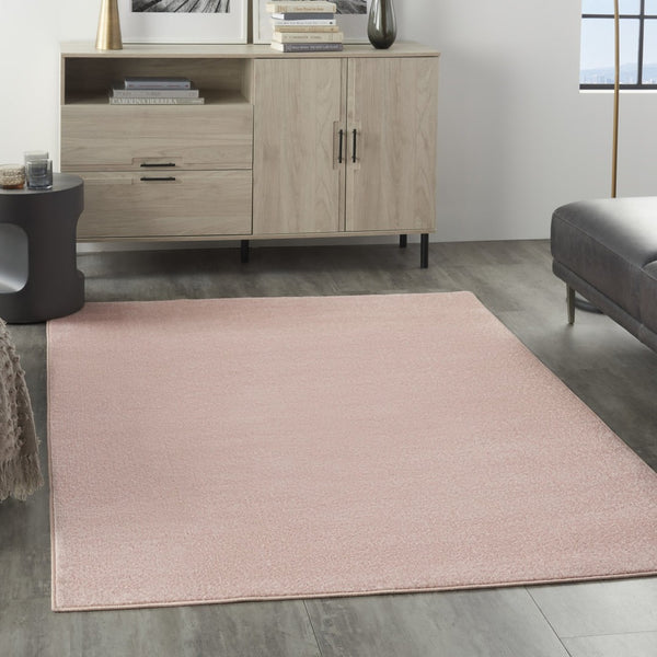 HomeRoots 6' X 9' Pink Area Rug - Versatile Indoor/Outdoor Low-Pile Design for Stylish Spaces & Easy Care 479557