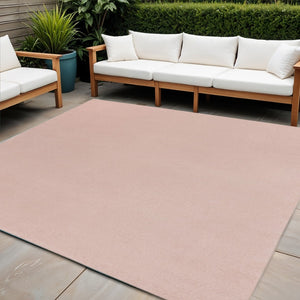 HomeRoots 7' Pink Square Area Rug - Stylish Indoor/Outdoor Design, Durable, Weather-Resistant, Easy to Maintain 479559