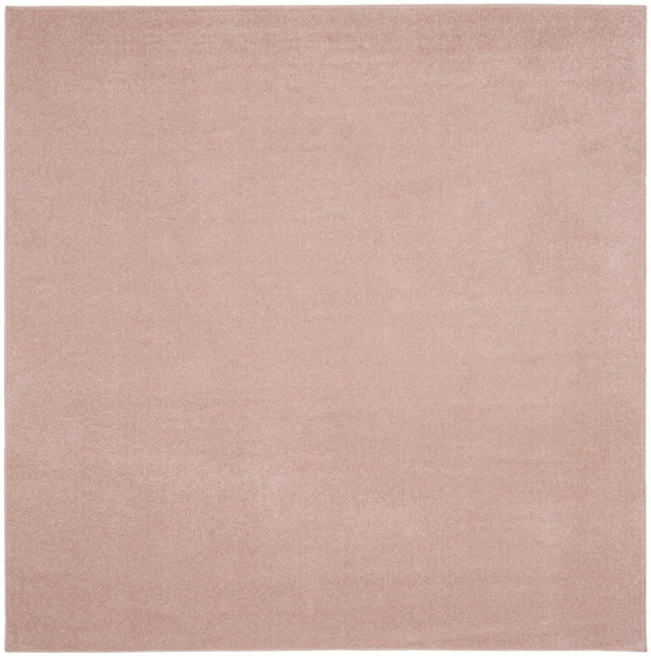 Homeroots 7' X 7' Pink Square Non Skid Indoor Outdoor Area Rug  Polypropylene 479559