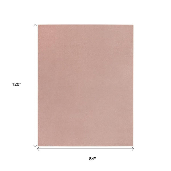 HomeRoots 7' Pink Indoor Outdoor Area Rug - Stylish, Slip-Resistant, Weather-Resistant, Easy Care for All Spaces 479560