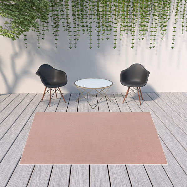 Homeroots 7' X 10' Pink Non Skid Indoor Outdoor Area Rug  Polypropylene 479560