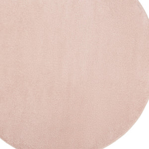 HomeRoots 8' X 8' Pink Round Area Rug - Versatile Indoor/Outdoor Decor, Durable Design, Easy Care & Soft Style 479563